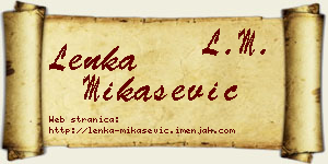 Lenka Mikašević vizit kartica